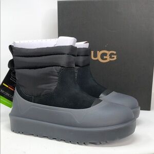 UGG Classic Mini Mod Black Suede 1158232 Men’s Waterproof Slip On Boots -Size 8